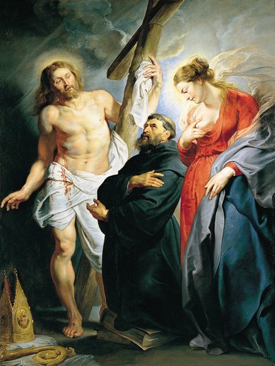 San Agustín tussen Christus en de Maagd door Pedro Pablo Rubens